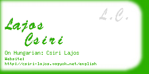 lajos csiri business card